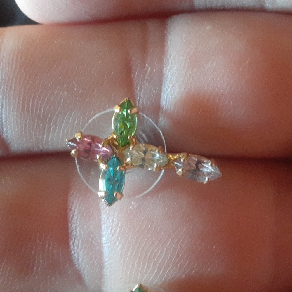 Multicolor Cross Earrings - image 3